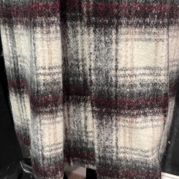 Vince Camuto Chain Belted Plaid Wool Maxi Coat Size XS - Picture 6 of 13